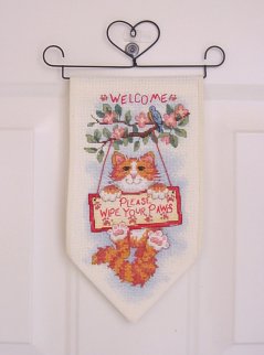 Welcome Kitty cross stitch